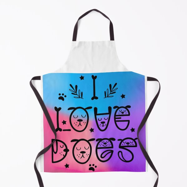 Item preview, I LOVE DOGS Design with Vibrant Colors and Playful Dog Faces designed and sold by Fredster1966.