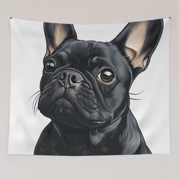 Item preview, An illustration of a BLACK French Bulldog designed and sold by JOTAMIKE.