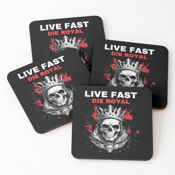 Item preview, Live-Fast-Die-Royal | Funny Bone | Crowned Skull King designed and sold by Cree8if.