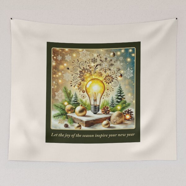 Item preview, May the joy of the season inspire your new year designed and sold by wisebearmedia.