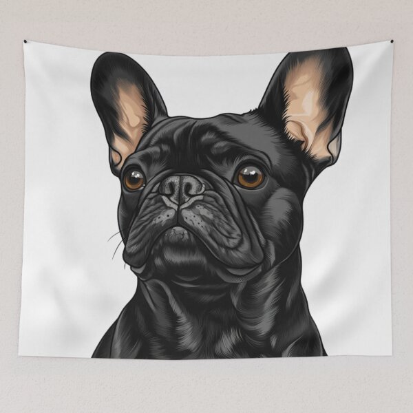 Item preview, An illustration of a BLACK French Bulldog designed and sold by JOTAMIKE.