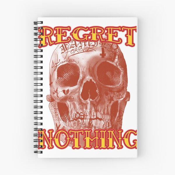 Item preview, regret nothing tattoo skull t-shirt designed and sold by tattookaz.