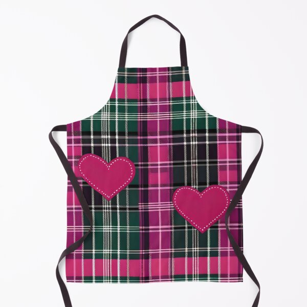 Item preview, Stripes, Checks and Hearts in Fuchsia with Green designed and sold by Ciervo Primavera.