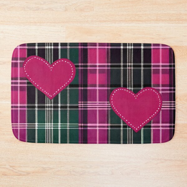 Item preview, Stripes, Checks and Hearts in Fuchsia with Green designed and sold by Ciervo Primavera.