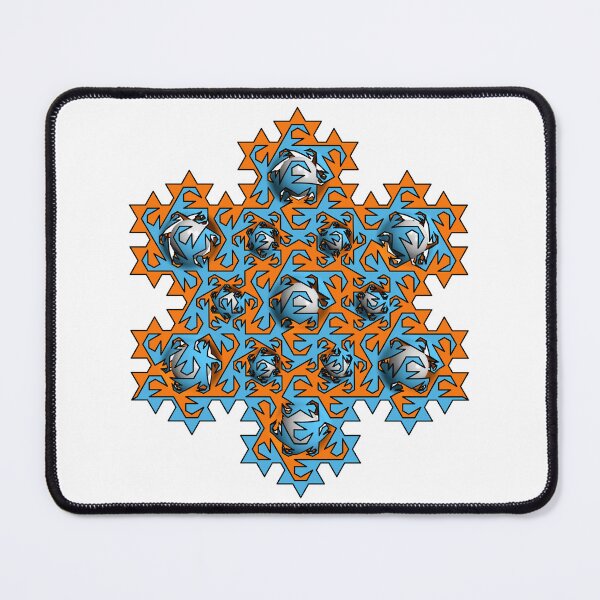 Item preview, Orange and Blue Koch Snowflake designed and sold by Deekayare.