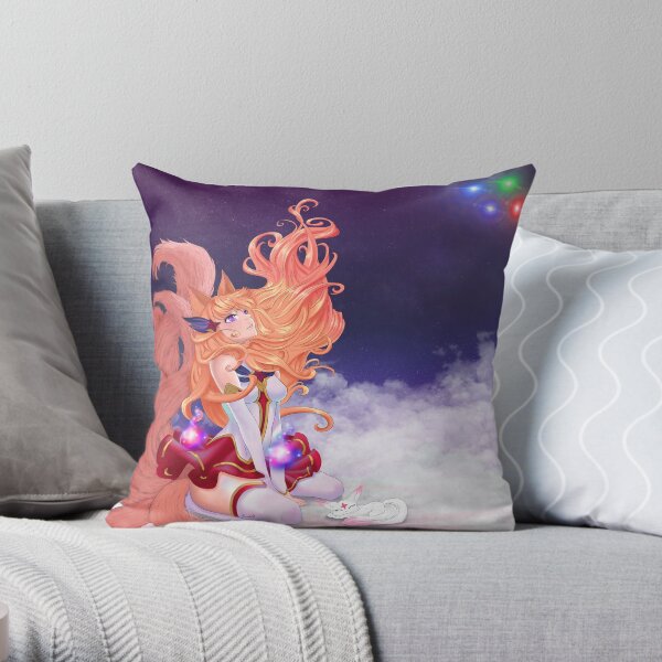 Ahri guardian of the stars Throw Pillow
