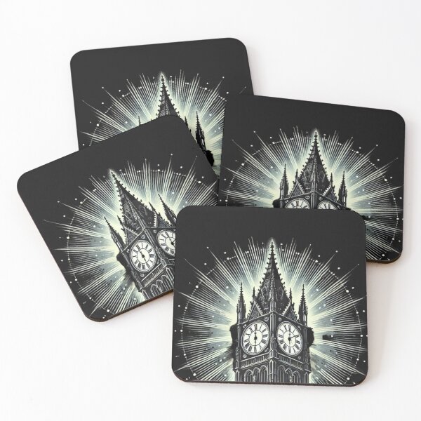 Item preview, Radiant Gothic Clock Tower T-Shirt Design designed and sold by uberjoe.