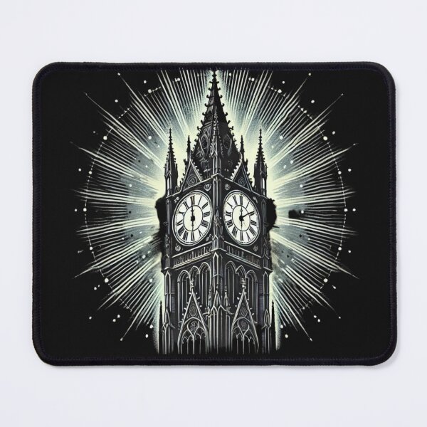 Item preview, Radiant Gothic Clock Tower T-Shirt Design designed and sold by uberjoe.