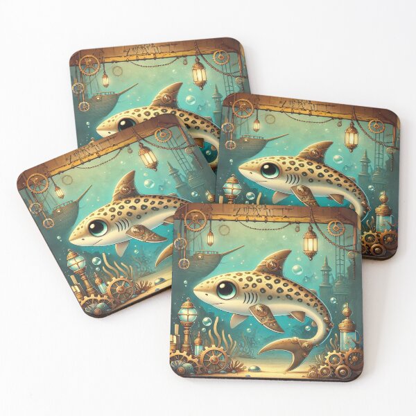Item preview, Steampunk Leopard Shark designed and sold by Sillytoe.