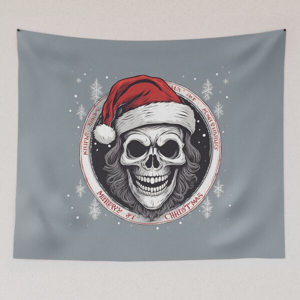 Item preview, Santa Skeleton, Santa, Skull, Santa Skull, Christmas Time, Christmas, xmas, designed and sold by GOLDENGARDENART.