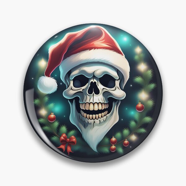 Artikelvorschau, Totenkopf, Weihnachtsmannskelett, Weihnachtsmannschädel, Weihnachtsmannschädel, Weihnachtszeit, Weihnachten, Weihnachten, entworfen und verkauft von GOLDENGARDENART.