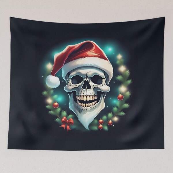 Item preview, Skull , Santa Skeleton, Santa Skull, Santa Skull, Christmas Time, Christmas, xmas, designed and sold by GOLDENGARDENART.