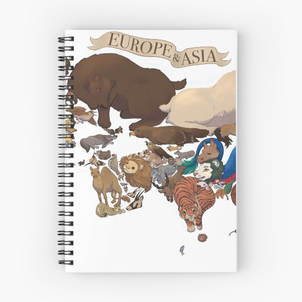 Item preview, Map of Europe and Asia’s national animals (transparent) designed and sold by Ibis-Wolfie.