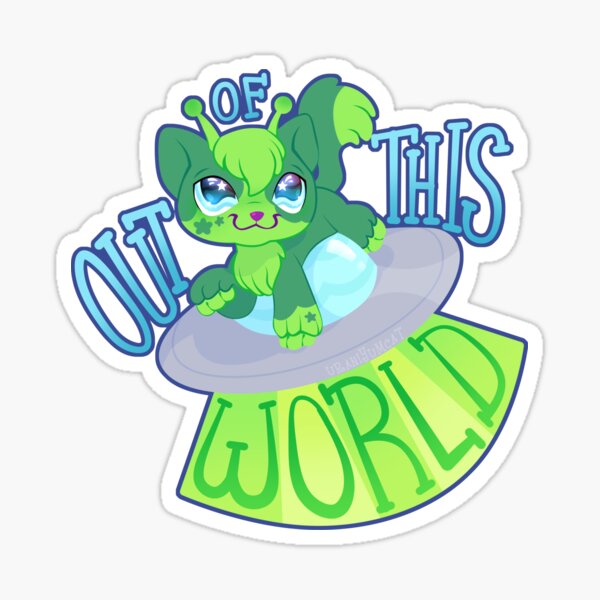 Item preview, Out of This World - Worded - Alien Cat - Comet (Patch) designed and sold by uraniyumcat.