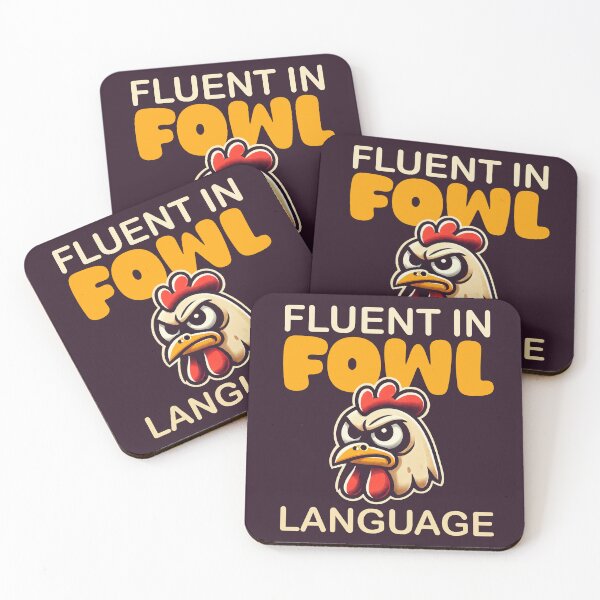Item preview, Fluent in Fowl Language - Funny Angry Chicken designed and sold by Victor Shadehorn.