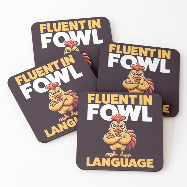 Item preview, Fluent in Fowl Language | Funny Chicken Attitude  designed and sold by Victor Shadehorn.