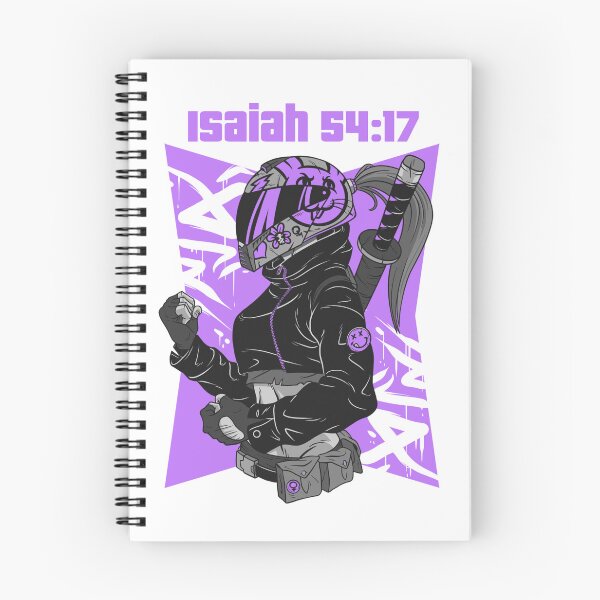Item preview, Isaiah 54:17 Biker Girl Purple designed and sold by MorgansPrints.