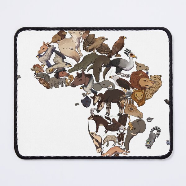 Item preview, Map of Africa’s national animals (transparent) designed and sold by Ibis-Wolfie.