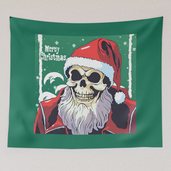 Item preview, Santa funny Skulls, Santa Skeleton, Skull, Santa Skull, Christmas Time, Christmas, xmas, designed and sold by GOLDENGARDENART.