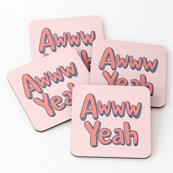 Item preview, Awww Yeah - Retro Typography Fun Positive Vibes designed and sold by TheSillySartor.