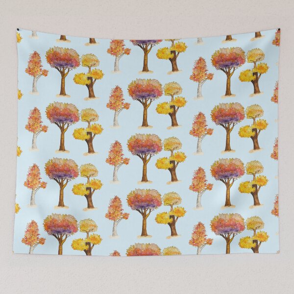 Item preview, Festive Fall Foliage Watercolor and Ink designed and sold by elisewied.