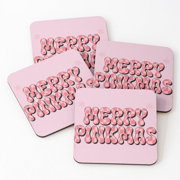 Item preview, GROOVY BUBBLE LETTER CHECKERBOARD MERRY PINKMAS designed and sold by OLLIEDIGITALS.