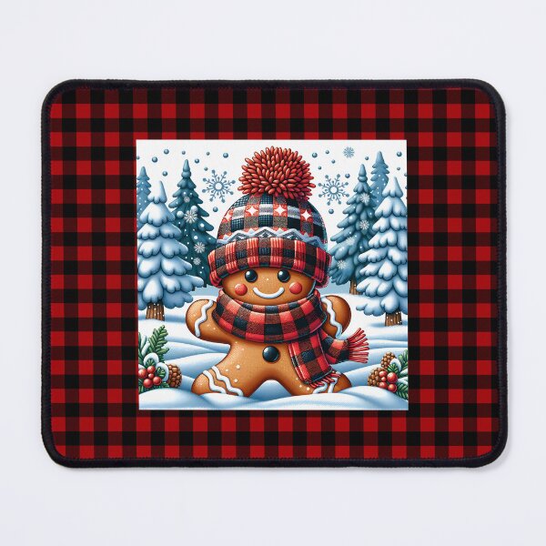Item preview, Holiday Buffalo Plaid Gingerbread Man Christmas  designed and sold by Gsallicat.