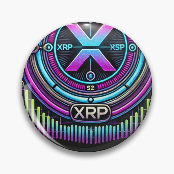 Item preview, "Glowing XRP Ticker Design with Neon Circular Border" designed and sold by uberjoe.