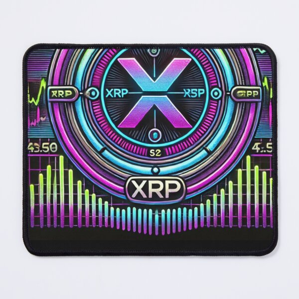 Item preview, "Glowing XRP Ticker Design with Neon Circular Border" designed and sold by uberjoe.
