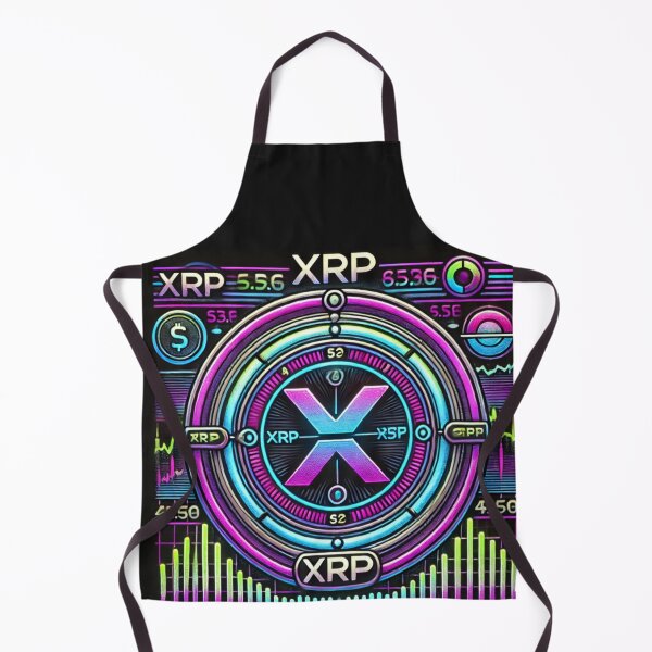 Item preview, "Glowing XRP Ticker Design with Neon Circular Border" designed and sold by uberjoe.