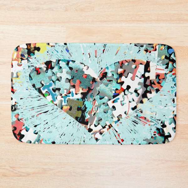 Item preview, Heart Bursting in Puzzle Pieces Art designed and sold by kristalcurt.