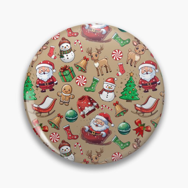 Item preview, Festive Icons Christmas Pattern designed and sold by SweetlanArt.