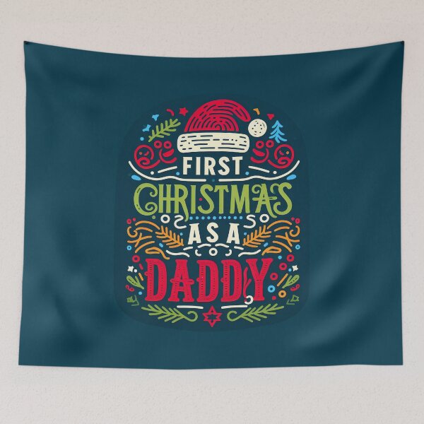 Item preview, First Christmas as a Daddy, typography designed and sold by maxmaj.