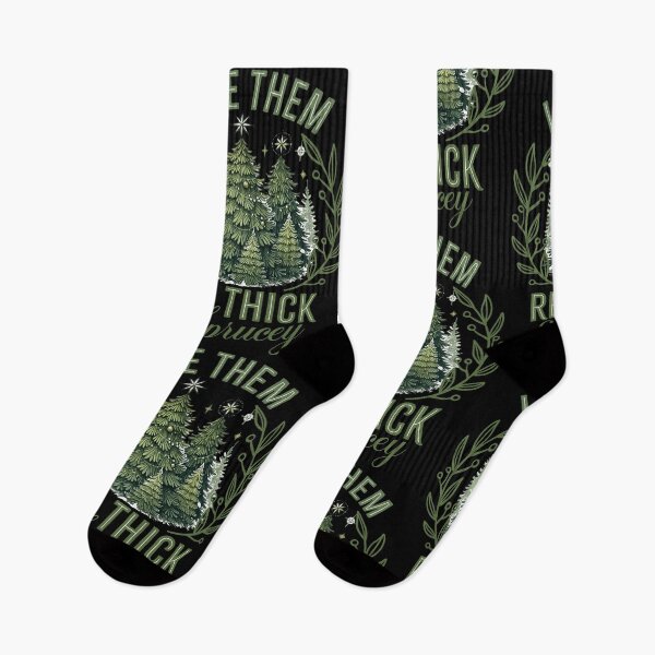 Item preview, I Like Them Real Thick and Sprucey - Funny Pun, Green Fir Trees designed and sold by GDCdesigns.