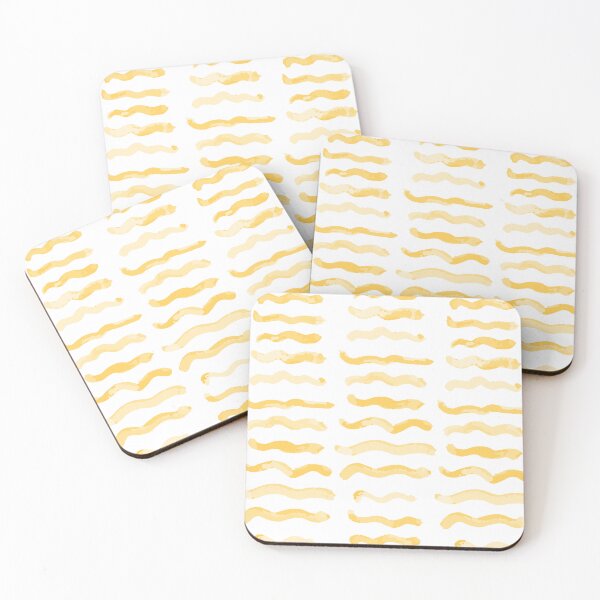 Item preview, Watercolour abstract waves yellow designed and sold by FrancesPoff.