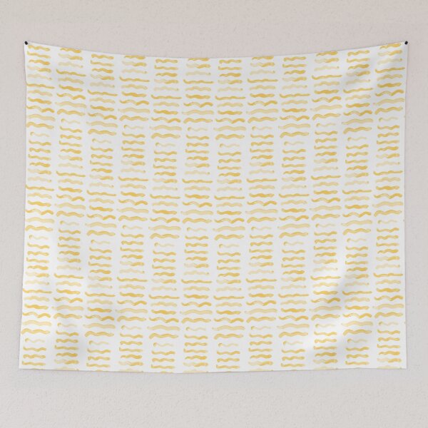 Item preview, Watercolour abstract waves yellow designed and sold by FrancesPoff.