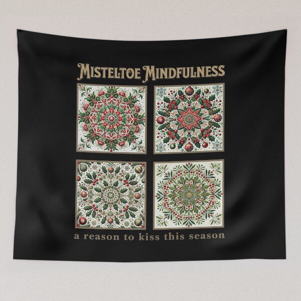 Item preview, Mistletoe Mindfulness: A reason to kiss this season, Grid designed and sold by wisebearmedia.