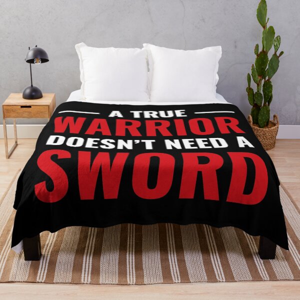 Item preview, A True Warrior Doesn't Need a Sword (Black BG) designed and sold by FilipeFerreira.