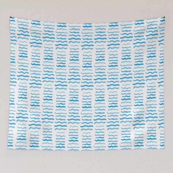 Item preview, Watercolour abstract waves turquoise blue designed and sold by FrancesPoff.