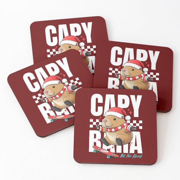 Item preview, Christmas Capybara Skateboarder designed and sold by The magic  Yellow bus.