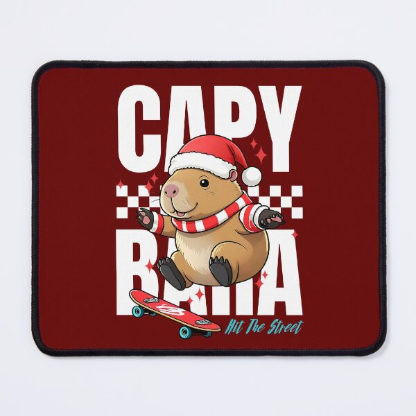 Item preview, Christmas Capybara Skateboarder designed and sold by The magic  Yellow bus.
