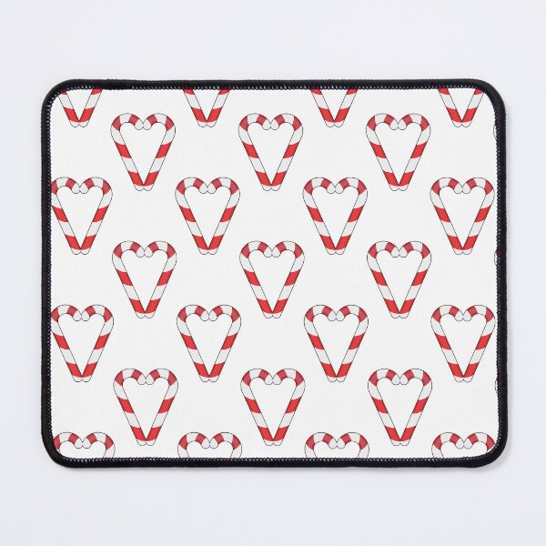 Item preview, Red Hearts and Candy Cane Christmas Print designed and sold by SweetlanArt.