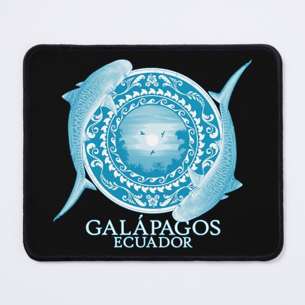 Item preview, tiger shark Galápagos Ecuador designed and sold by NicGrayGraphic.