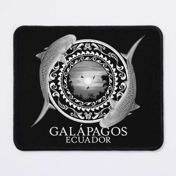 Item preview, tiger shark Galápagos Ecuador designed and sold by NicGrayGraphic.