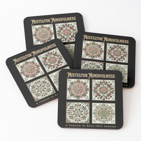 Item preview, Mistletoe Mindfulness: A reason to kiss this season, Grid designed and sold by wisebearmedia.