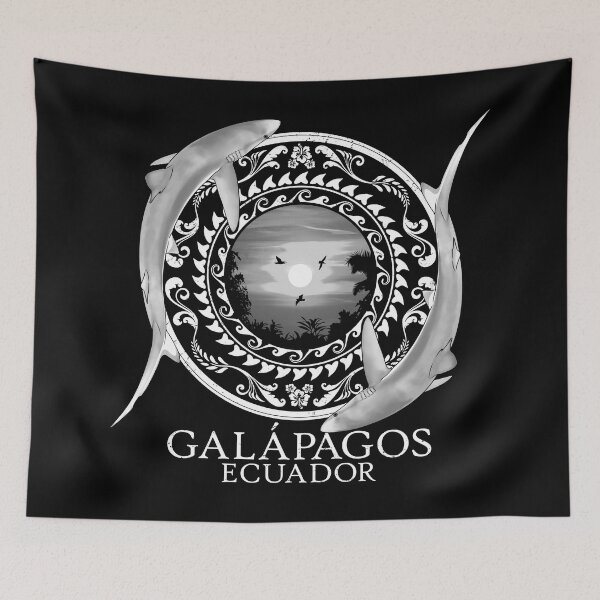 Item preview, Blue shark Galápagos Ecuador designed and sold by NicGrayGraphic.