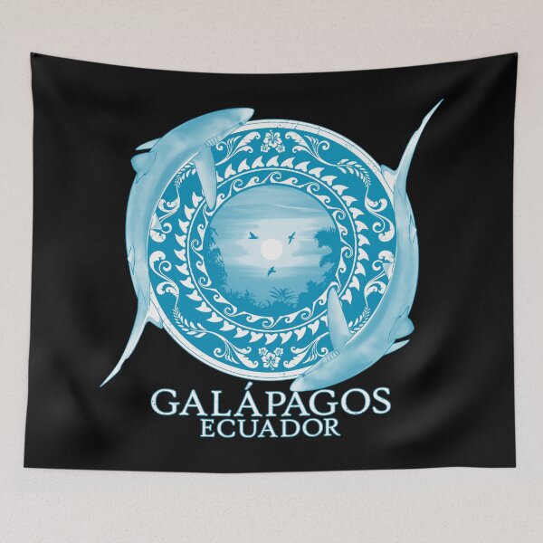 Item preview, Blue shark Galápagos Ecuador designed and sold by NicGrayGraphic.
