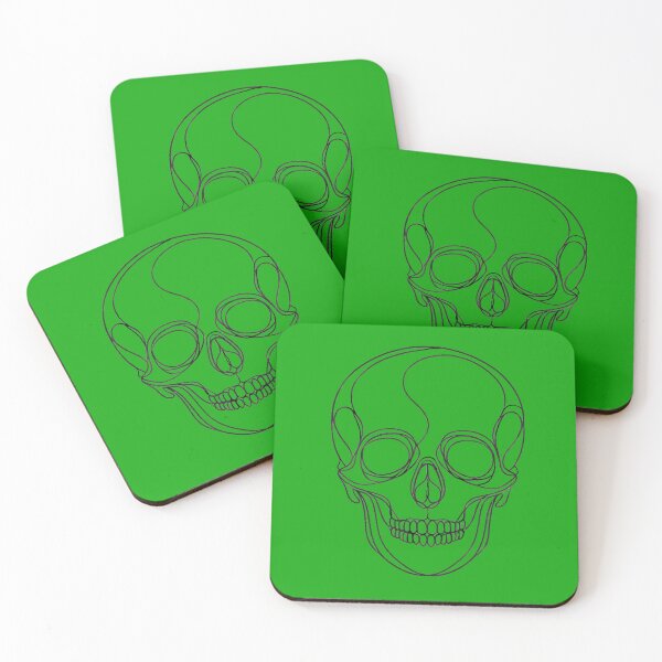 Item preview, Line Art Skull Green designed and sold by Andrew Frelas.