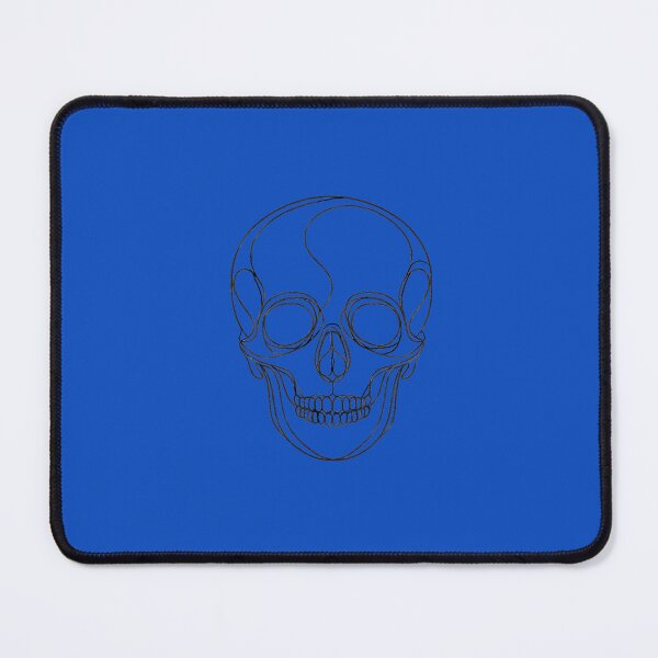 Item preview, Line Art Skull Blue designed and sold by Andrew Frelas.