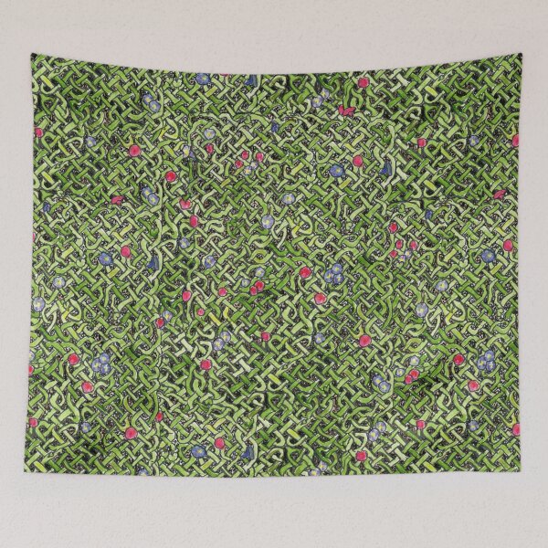 Item preview, Morning Glories and Climbing Roses Watercolor and Ink Knotwork designed and sold by Crystal Odenkirk.